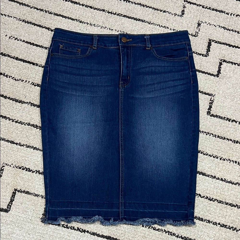 Denim Pencil Skirt